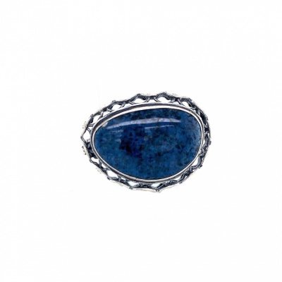Srebrna broszka z Lapis Lazuli