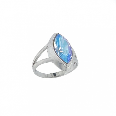Pierścionek z kryształem Swarovski - Light Sapphire Shimmer