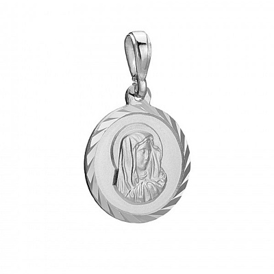 Medalik srebrny z Matką Boską Częstochowską