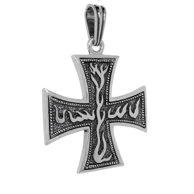 Krzyż maltański srebrny
