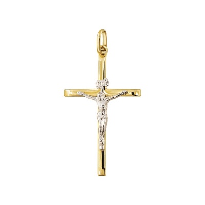 Krzyżyk z białą figurką Pana Jezusa