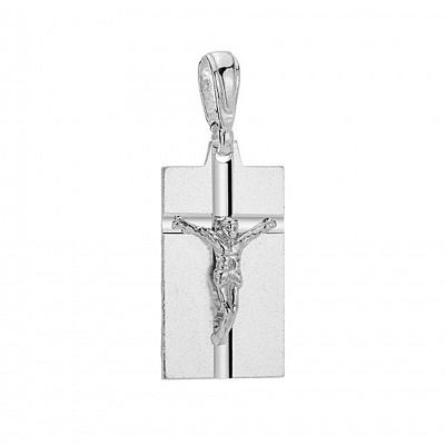 Krzyżyk srebrny z Chrystusem