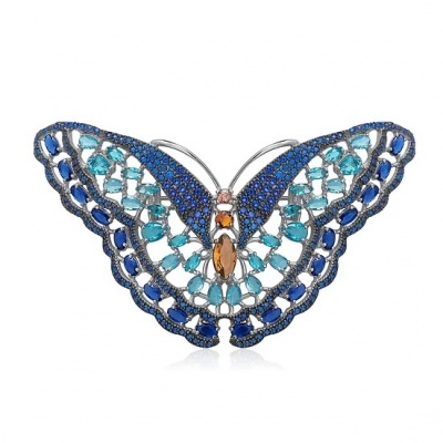 Broszka motyl z cyrkoniami