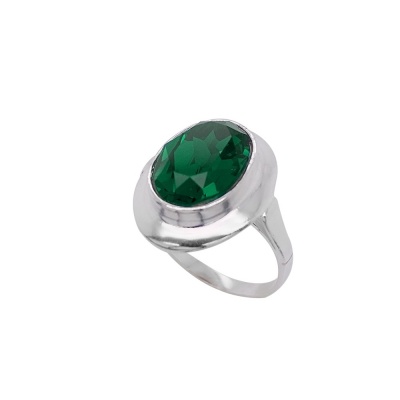 Pierścionek z kryształem Swarovski Emerald
